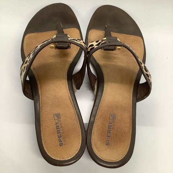 SPERRY TOPSIDER LEATHER THONG SANDAL - Picture 2 of 9
